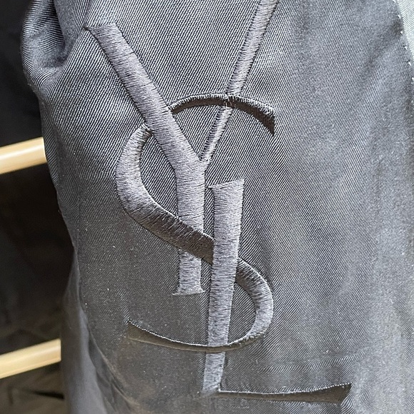 YSL Rive Gauche Sportcoat 44 Tom Ford Era Slubby Silk Blend Peak Lapel Jacket - Picture 7 of 9